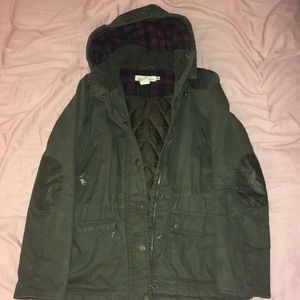 Army green winter coat